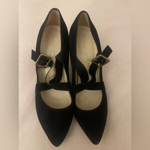 Bettye Muller, size 40 black suede high heels.
